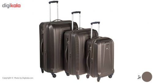 مجموعه سه عددی چمدان مسافرتی برند دلسی مدل Keira